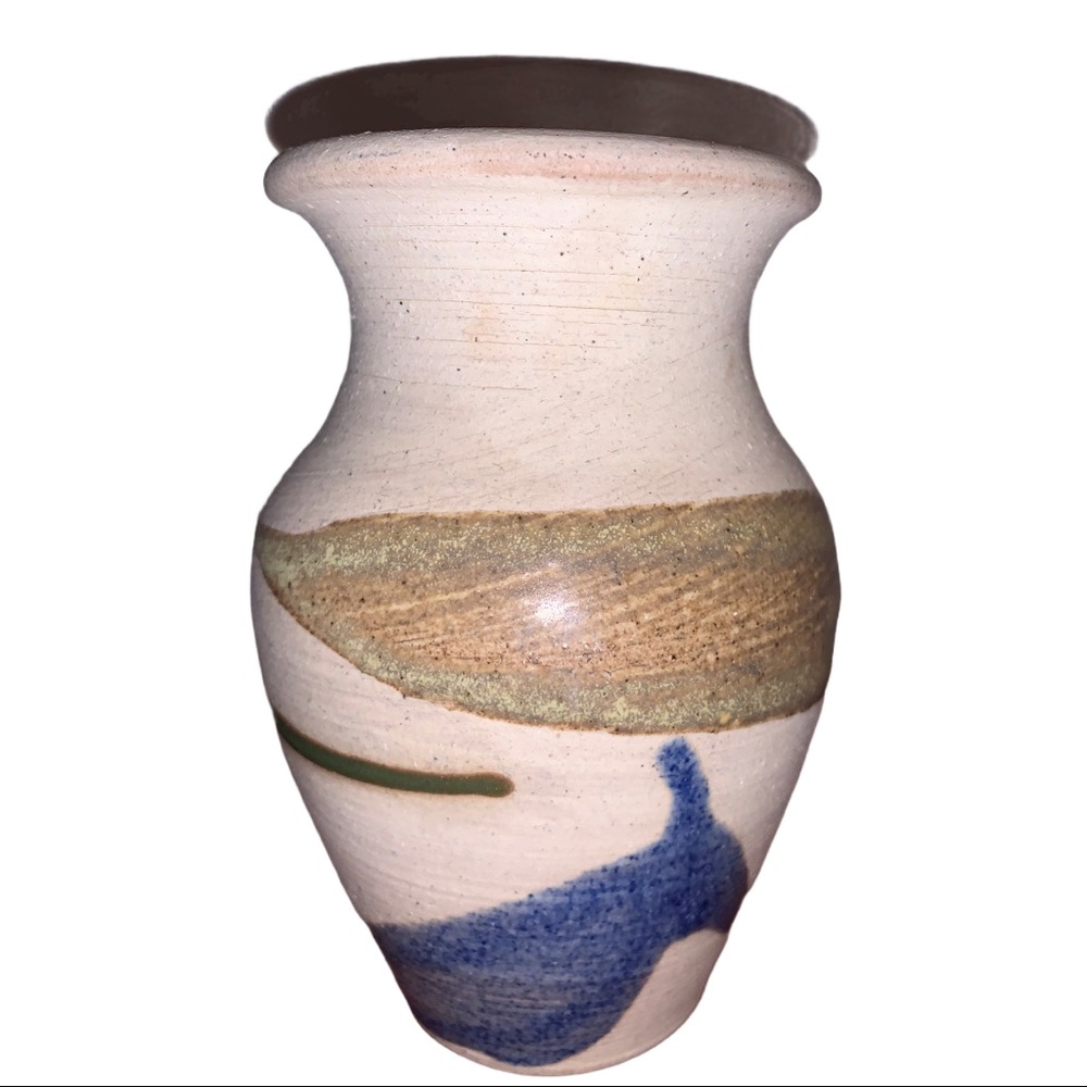 Artisan Hand Crafted Pottery Vase Pot Signed